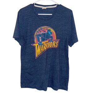 Homage Golden State Warriors Graphic T-Shirt Retro Style Blue Size M